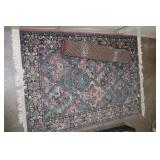 Rugs on Garage Floor; Blue-95" x 120";