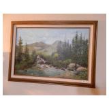 Landscape Painting on Canvas; R. Haworth;
