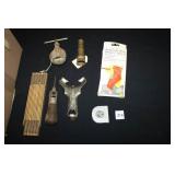 Vintage Tools; Solid Brass Nozzle; Tape Measure;