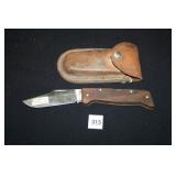 Imperial Wildcat Skinner Folding Knife In Case;