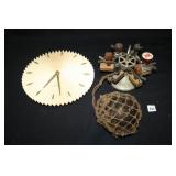 Spartus Clock-Battery powered; Glass Ball;