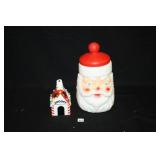 Santa-Empire Blow Mold Santa Jar w/lid;