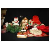 Christmas Plush; Talking Sants-NIP; Stockings;