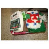 Christmas Latchhook Rugs; Vintage Christmas