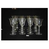 Candlewick Wine Glasses; Assorted Sizes-(16);