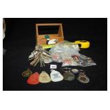 Key Collection in Wooden Handled Box w/Duck;