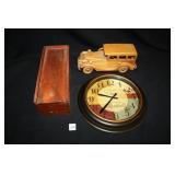 Wooden Car; Wooden Box-w/sliding Door;
