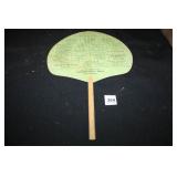 Paper Fan W.F.Fuss; Bible Scriptures on back;