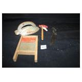 Toys; Tin Iron; Wash Board; Hammer;