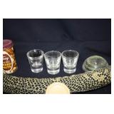 Snakes in Cans; Shot Glasses; Paperweight-