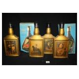 Jim Beam Decanters-(6) Paintings; Asst. Artists;