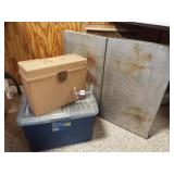 File Boxes (2), Metal Folding Table