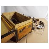 Wheels, Casters, Handles, in wood trunk