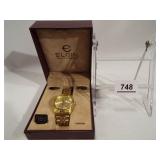 Elgin Quartz Watch, Water Resistant, in box