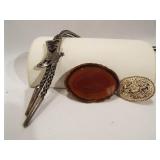 Belt Buckles (2), Bolo Tie