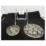 Glass Flower Frogs, 5", 3" (2)