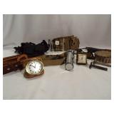 Belts, Clocks, Razors, Brush, Iron (1 box)