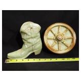 Frankoma Planters/Vase - Boot, Wheel