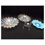 Carnival Glass Bowls - 2 same (3)