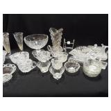 Clear Glass Serving Pieces, Vases (25+)
