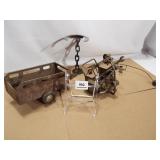 Handcrafted Metal Art, Toy Trailer