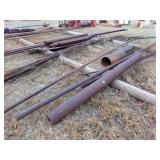 ASSORTMENT OF PIPE AND SUCKER ROD, 25- ½ " x 25