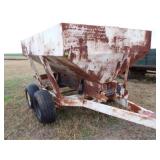 DRY FERTILIZER SPREADER, GOOD TIRES, GROUND