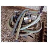 2 TRANSFER PUMP WITH HOSES, BUY ASIS