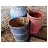 3 BARRELS, 2 PLASTIC