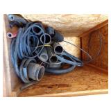 VARIETY OF HOSES ALL SIZES TIRE TUBES, W/CABINET