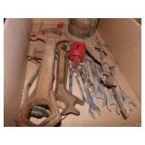 ANTIQUE WRENCH , BLOW GUN, WRENCHES