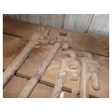 4 LARGE PIPE WRENCHES