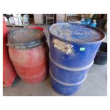 2 Barrels 1 metal, 1 Plastic
