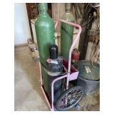 2 OXYGEN, 1 ACETYLENE BOTTLES