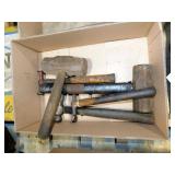 BOX OF HAMMERS, SLEDGE, BALL PEEN
