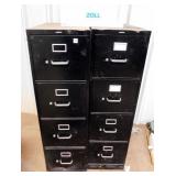 2- 4 DRAWER FILE CABINETS LETTER SIZE