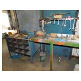 2- STEEL TABLES W/CONTENTS