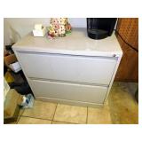 METAL 2 DRAWER FILE CABINET 30" W