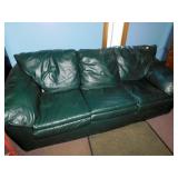 GREEN LEATHER SOFA 7