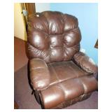 BROWN LEATHER ROCKER RECLINER