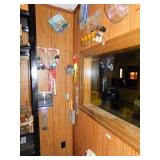 PEG HOOKED ITEMS ON WALL