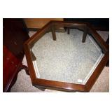 Hexagonal Coffee Table w/beveled Glass