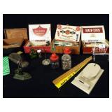Office Type Items, Pens, Pencils, Cigar Box