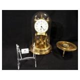 Howard Miller Domed Clock, Brass Compass