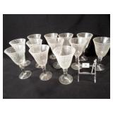 Crackle Glass Stemware Set (12)