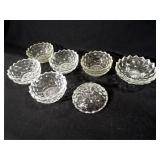 Fostoria or Fostoria like Bowls, lid (7)