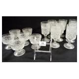 Wexford Dessert Dishes (6), Glasses (8)