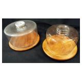 Wood/Glass Domed Servers (2)