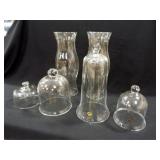 Clear Glass Covers (4), Chimneys (2)