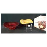 Art Glass Hats, one in box (2)